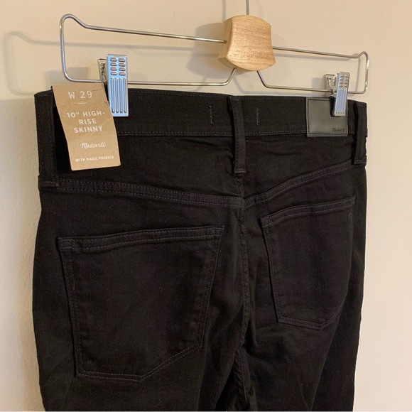 NWT Madewell 10" High-Rise Skinny Jeans in Black Frost, Size 29 - Picture 11 of 15